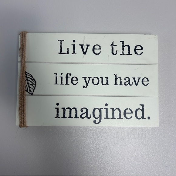 Inspirational White Wooden Sign - Picture 1 of 3